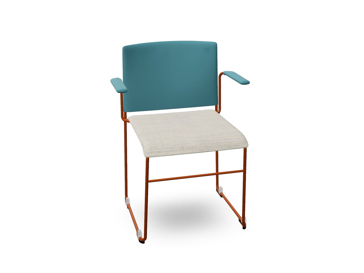 Stacy Sled Chair with Armrests Armchair Arper Rust - V63 PS00003 