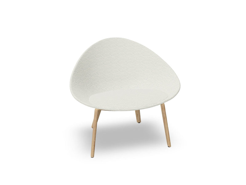 Adell 4 Leg Wood Lounge Chair With Fully Upholstered lounge chair Arper 