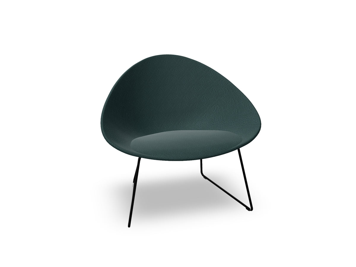 Adell Sled Base Lounge Chair With Fully Upholstered