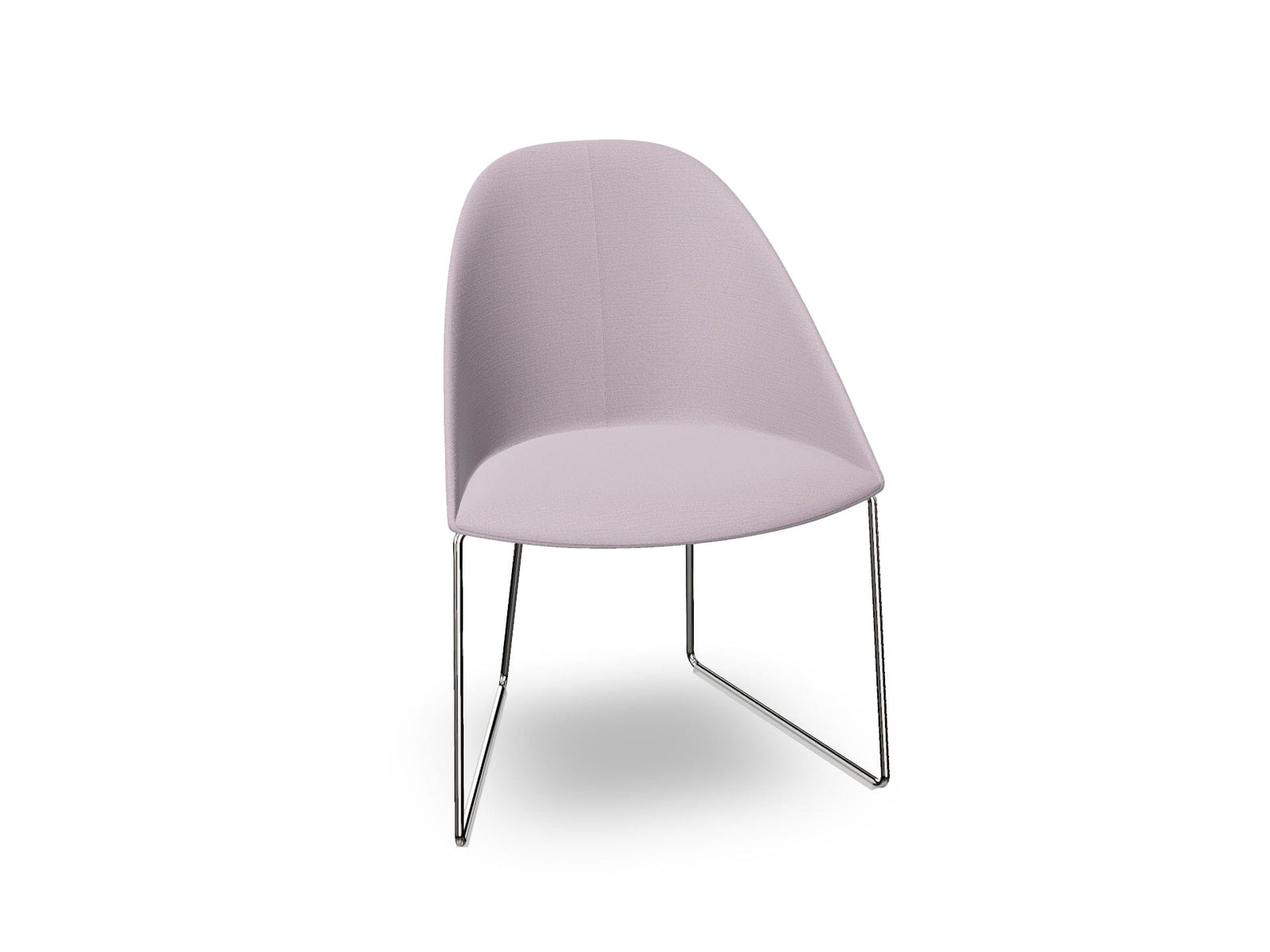 Cila Fully Upholstered Chair With Sled Base Chairs Arper 