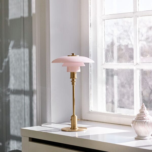 PH 2/1 Table Lamp Table Lamps Louis Poulsen Pale Rose / Brass 