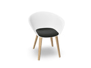 Duna 02 Wood Leg Chair With Seat Cushion Chairs Arper 