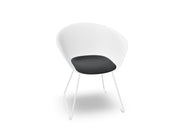 Duna 02 Sled Base Chair With Seat Cushion Chairs Arper 