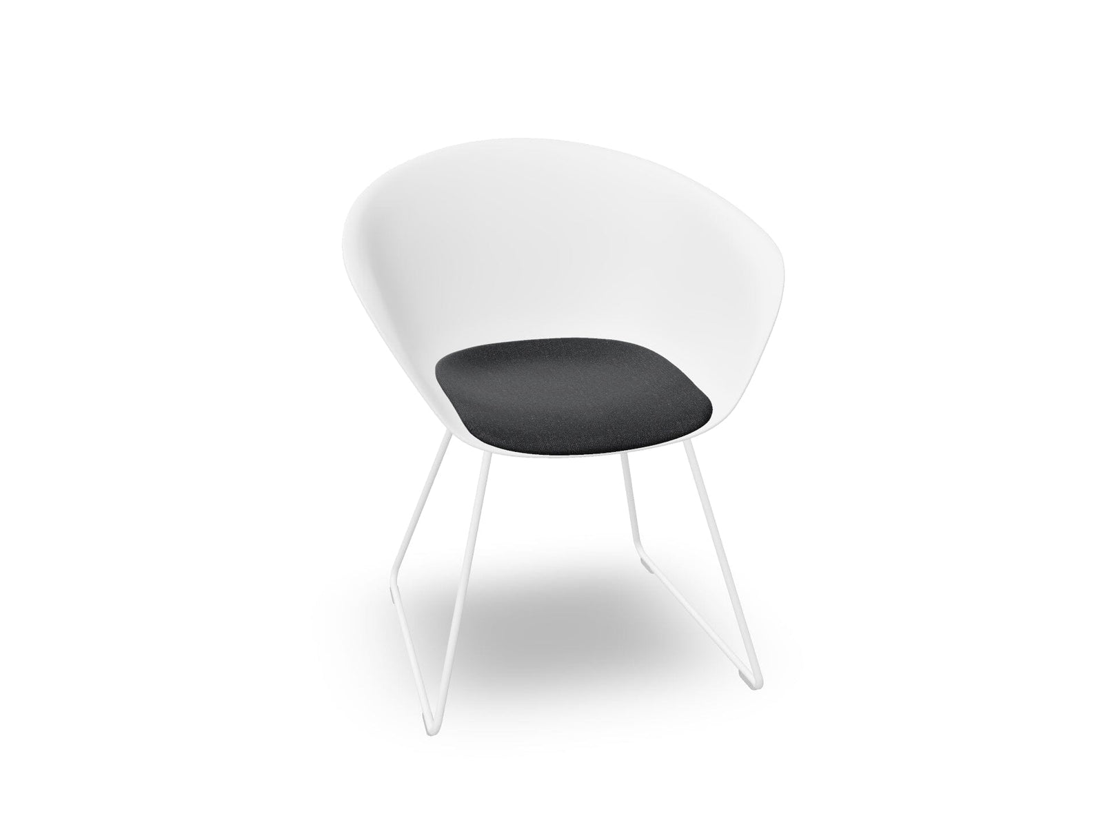 Duna 02 Sled Base Chair With Seat Cushion Chairs Arper 