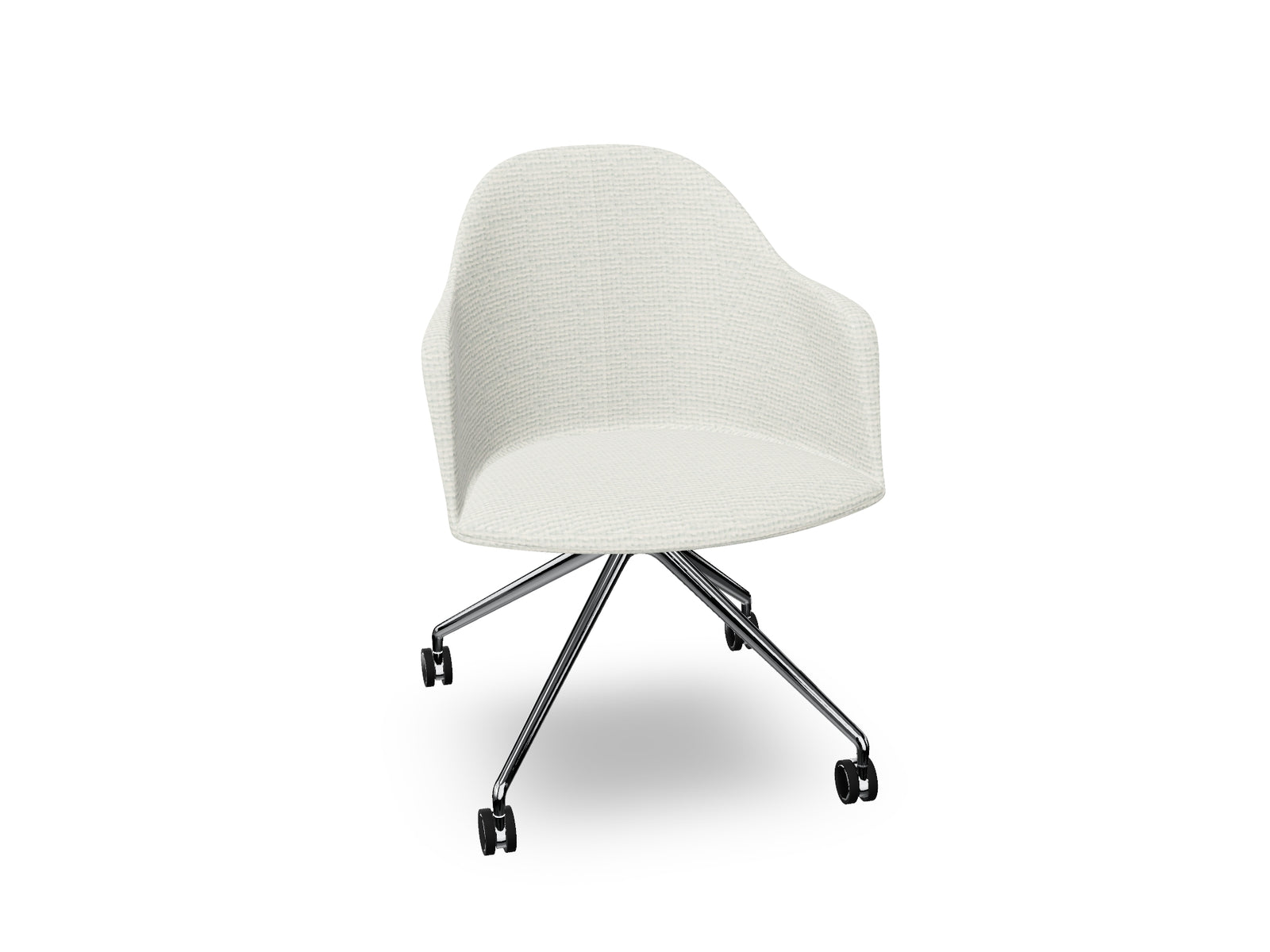 Cila fully upholstered Armchair With Fixed Trestle Base