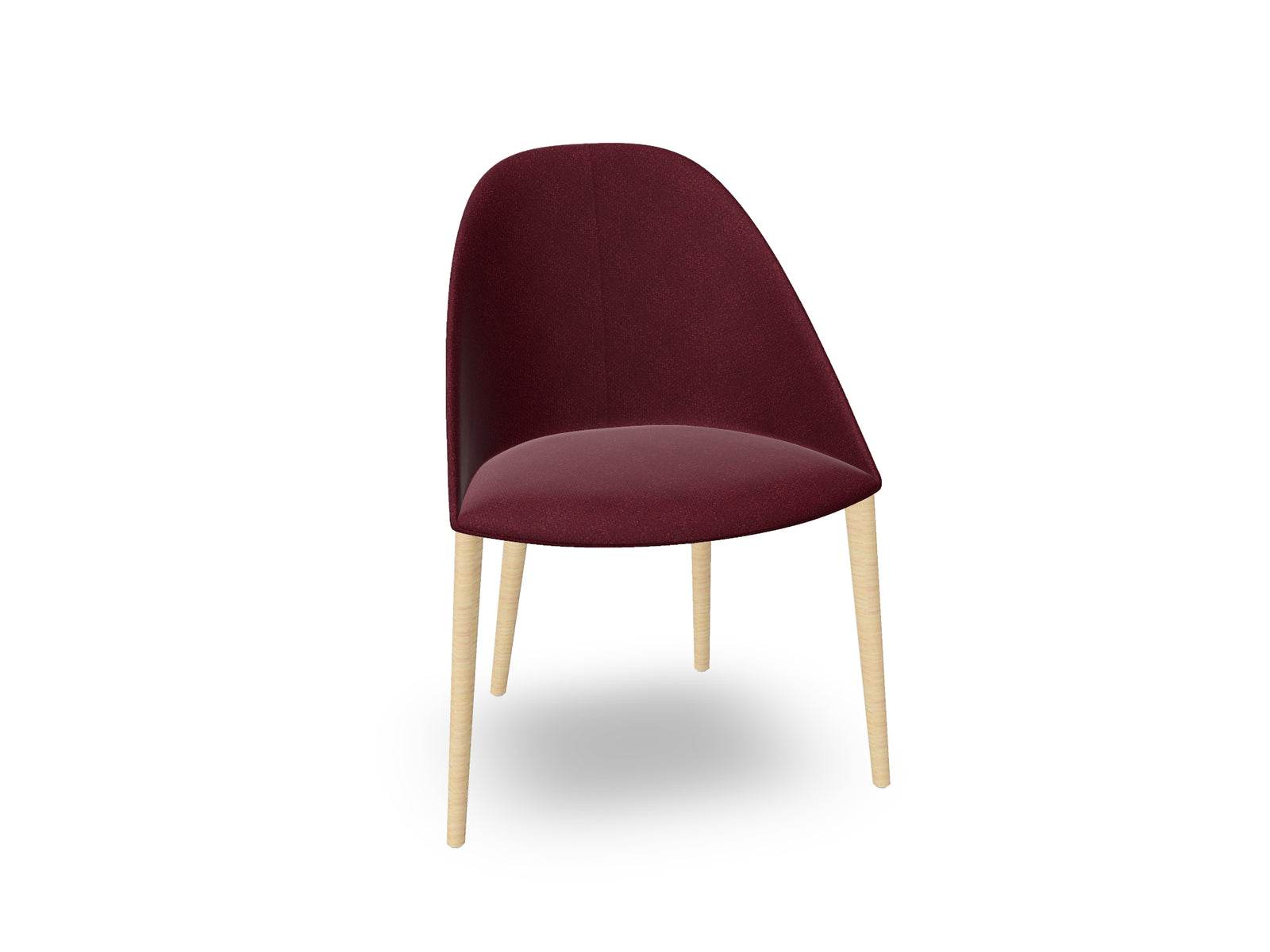 Cila Fully Upholstered Chair With Timber Oak Four-leg Base