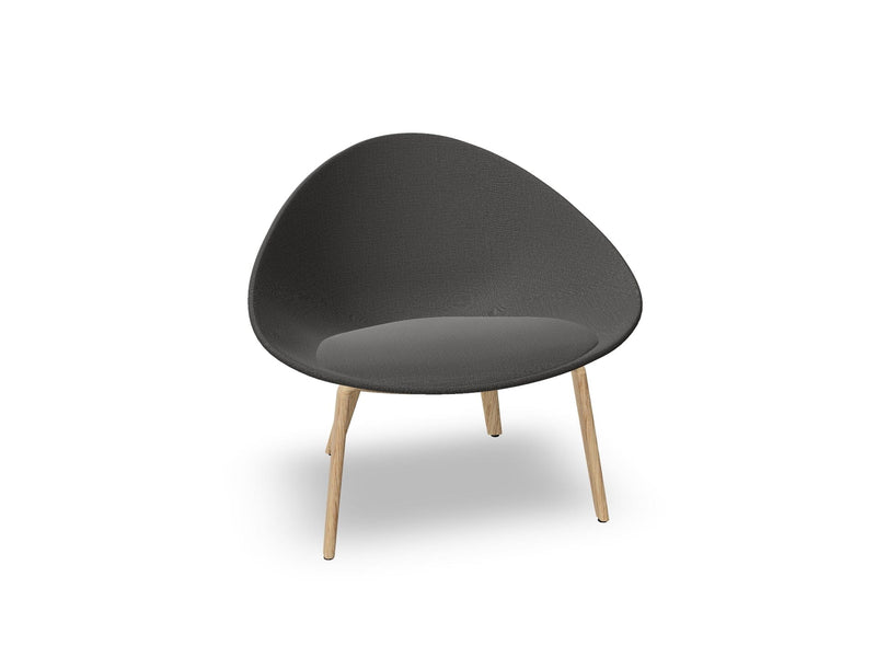 Adell 4 Leg Wood Lounge Chair With Fully Upholstered lounge chair Arper 