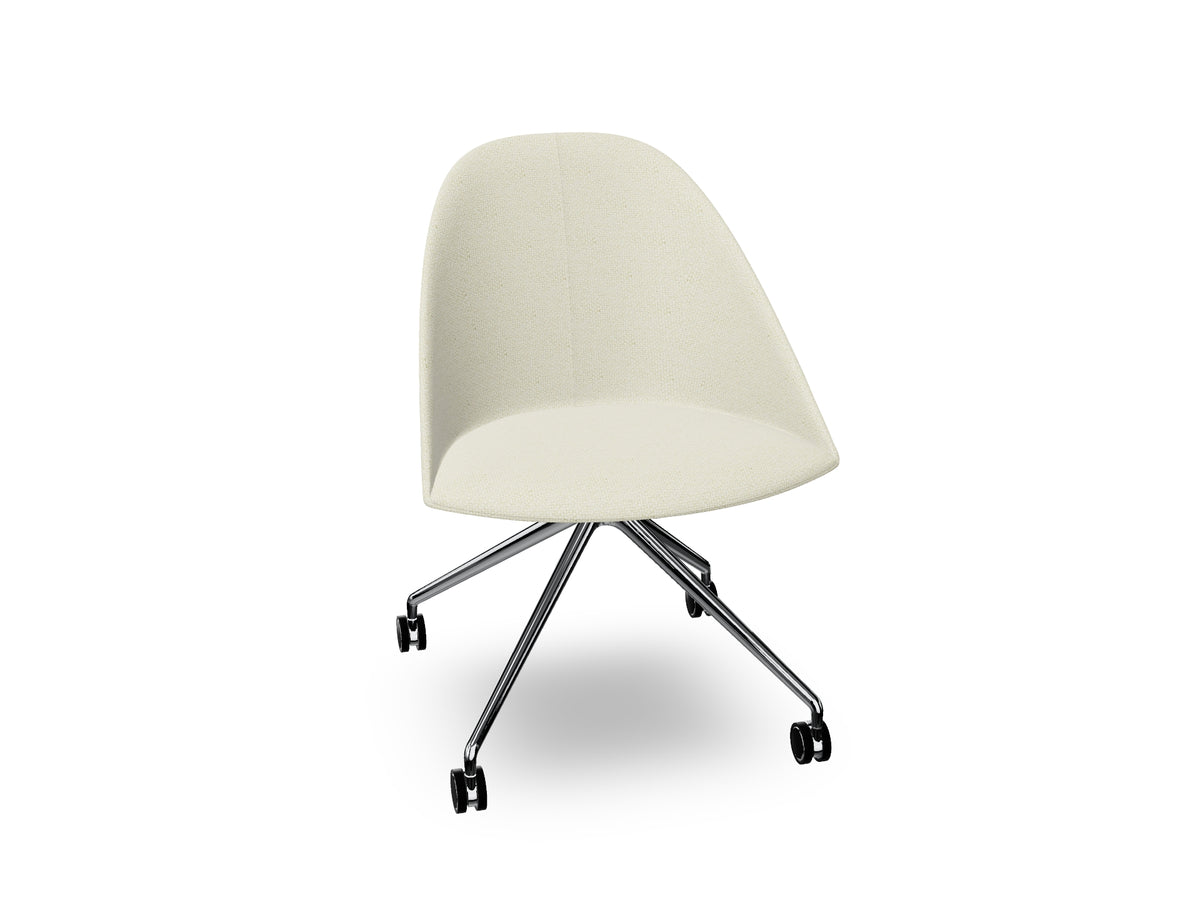 Cila Fully Upholtered Chair With Fixed Trestle Base