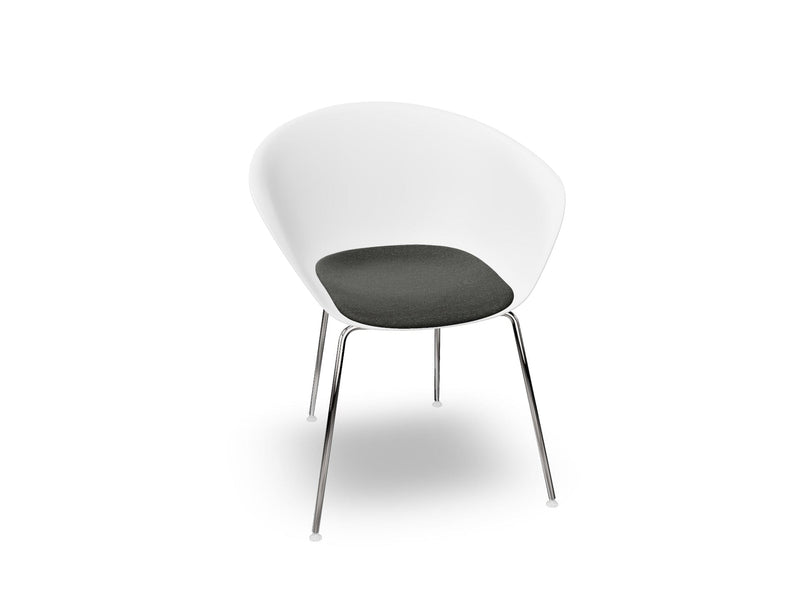 Duna 02 Four Leg Chair With Seat Cushion Chairs Arper 