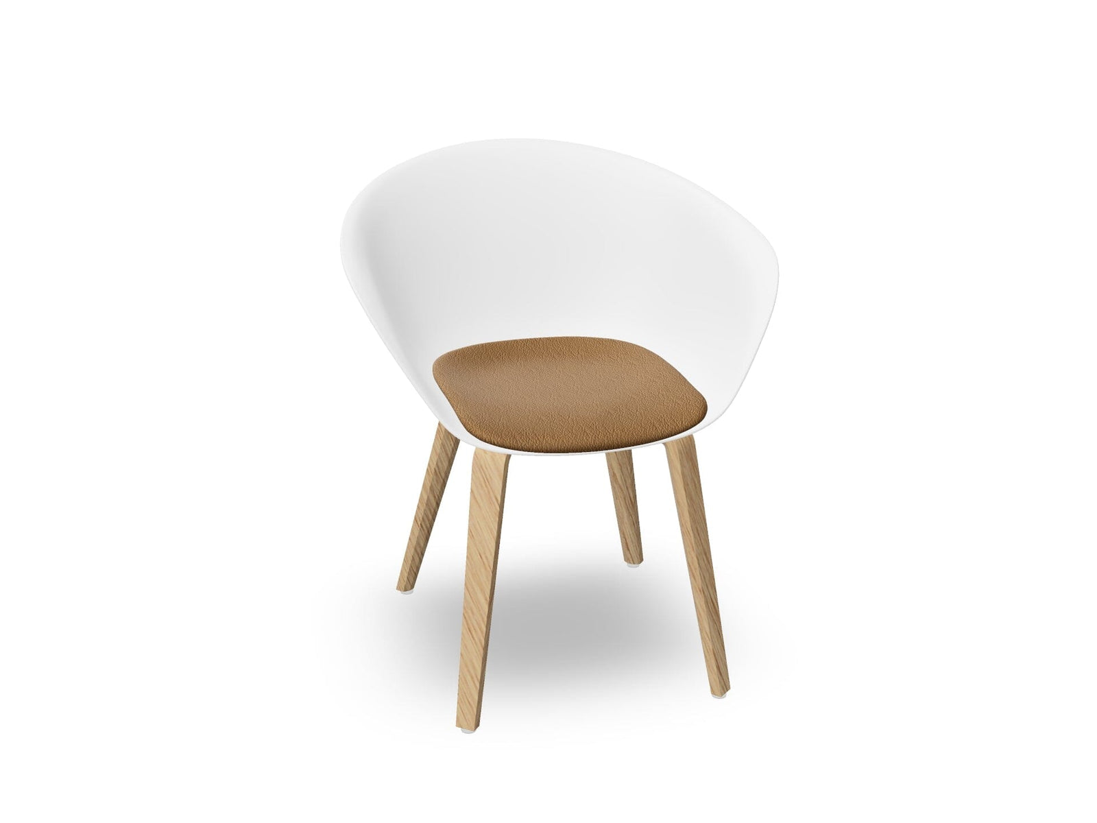 Duna 02 Wood Leg Chair With Seat Cushion Chairs Arper 