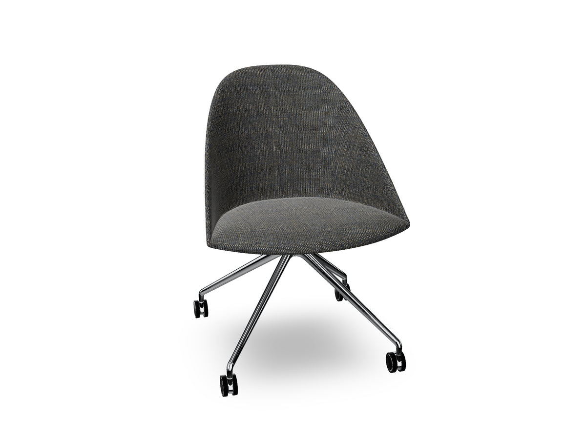 Cila Fully Upholtered Chair With Fixed Trestle Base