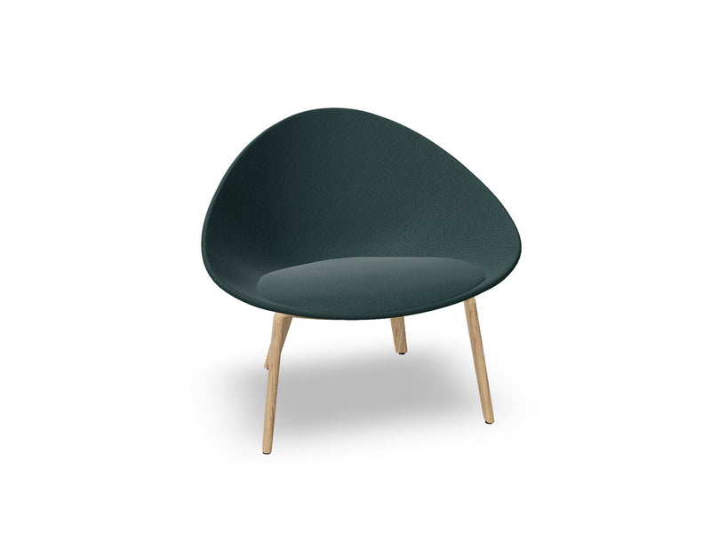 Adell 4 Leg Wood Lounge Chair With Fully Upholstered lounge chair Arper 