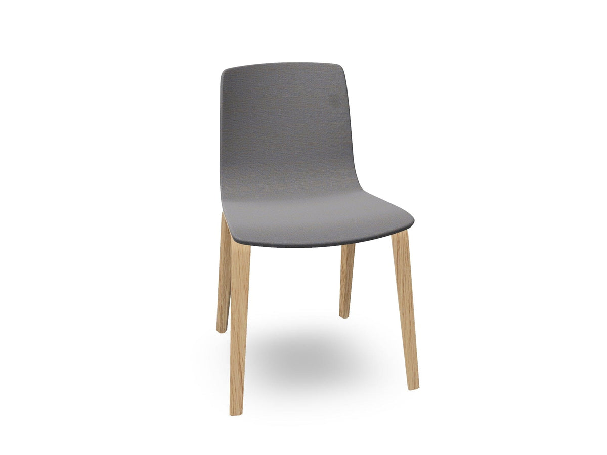 Aava 02-4 Wood Legs Chair With Fully Upholstered Chairs Arper 