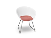 Duna 02 Sled Base Chair With Seat Cushion Chairs Arper 