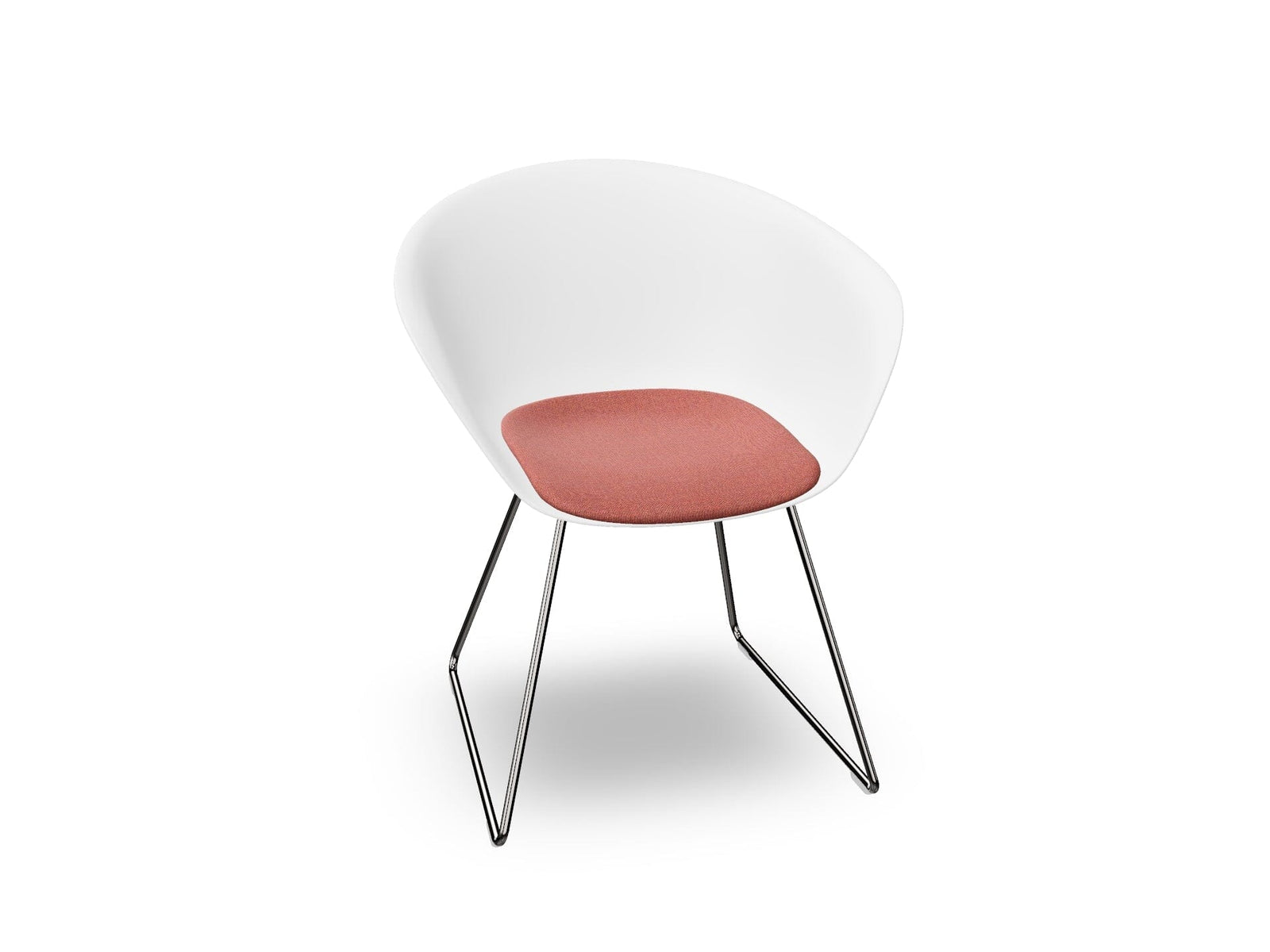 Duna 02 Sled Base Chair With Seat Cushion Chairs Arper 