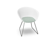 Duna 02 Sled Base Chair With Seat Cushion Chairs Arper 