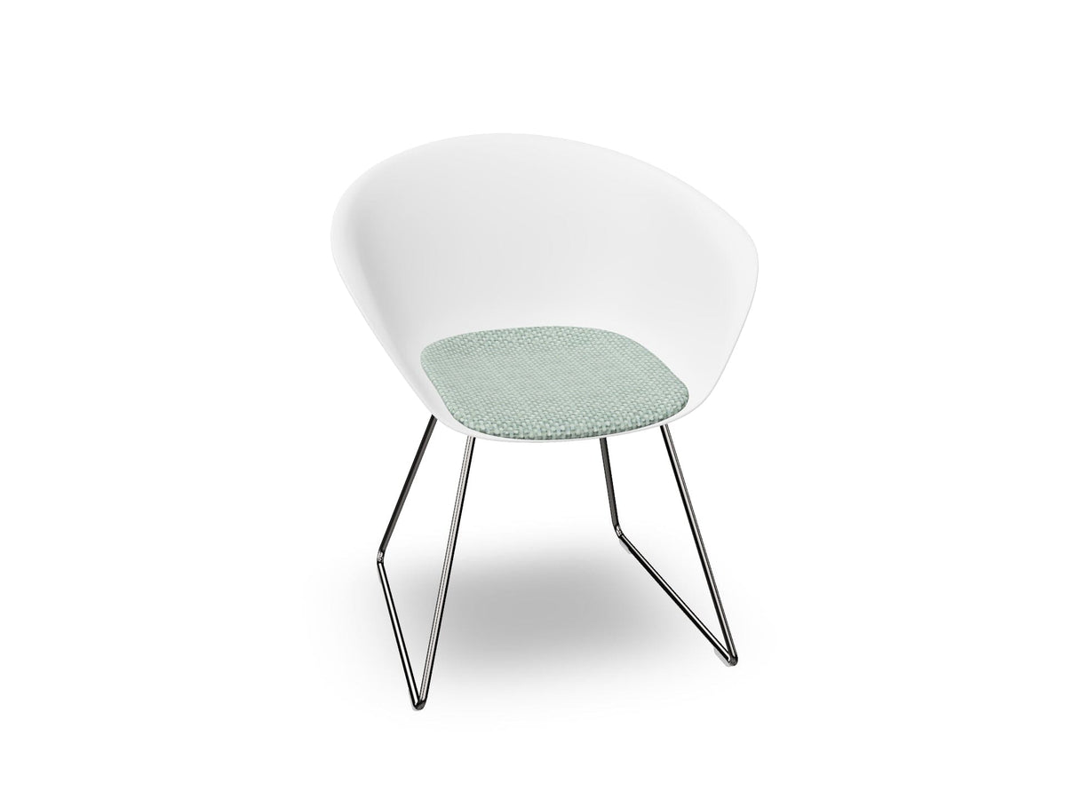 Duna 02 Sled Base Chair With Seat Cushion Chairs Arper 