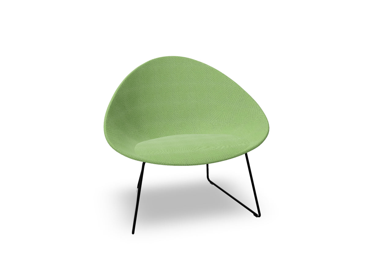 Adell Sled Base Lounge Chair With Fully Upholstered