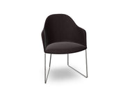Cila Fully Upholstered Armchair With Sled Base Chairs Arper 