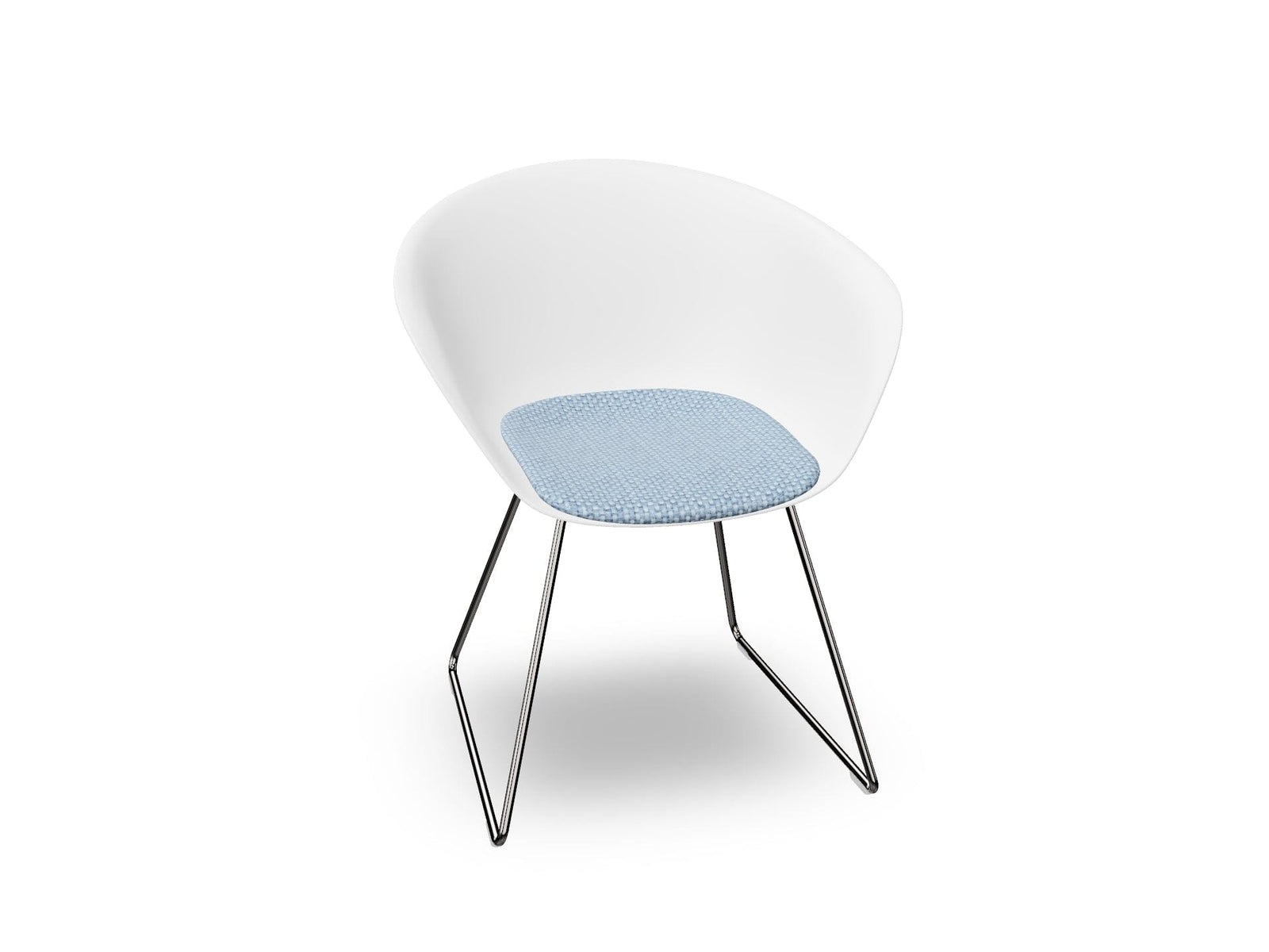 Duna 02 Sled Base Chair With Seat Cushion Chairs Arper 