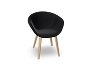 Duna 02 Wood Leg Chair With Front Upholstery Chairs Arper 
