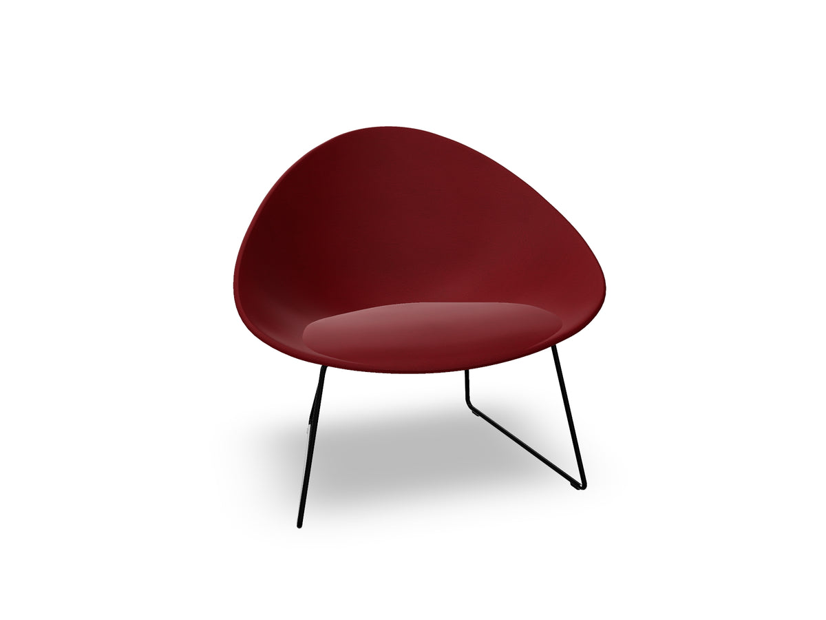 Adell Sled Base Lounge Chair With Fully Upholstered