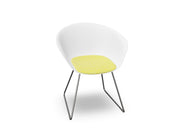Duna 02 Sled Base Chair With Seat Cushion Chairs Arper 