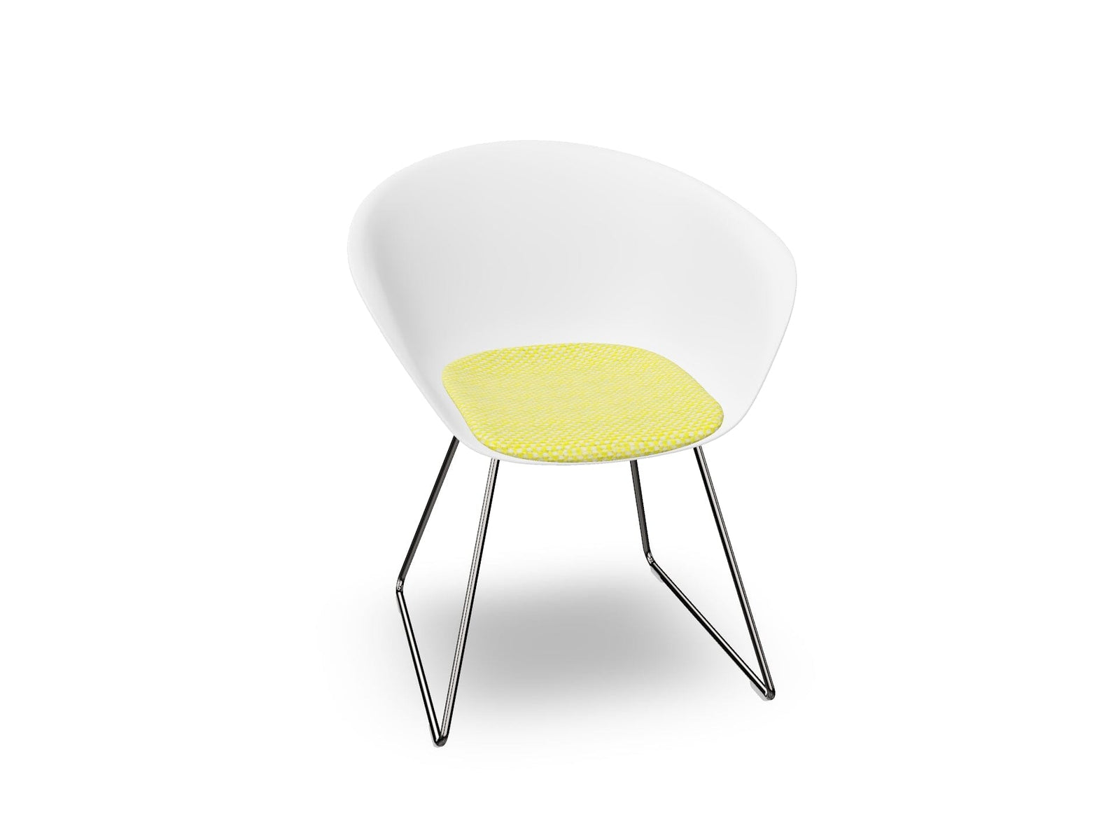 Duna 02 Sled Base Chair With Seat Cushion Chairs Arper 