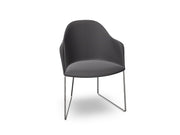Cila Fully Upholstered Armchair With Sled Base Chairs Arper 