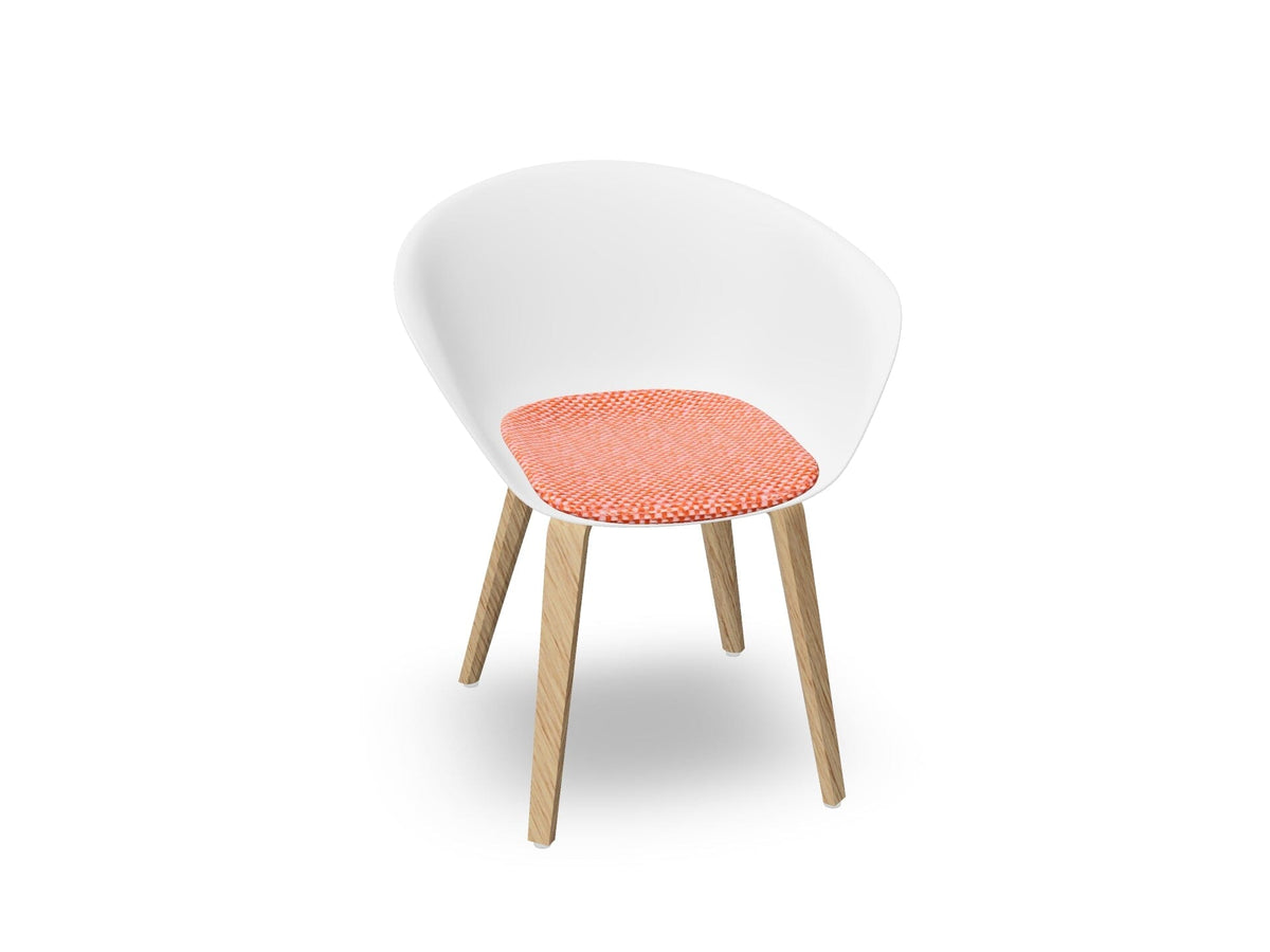 Duna 02 Wood Leg Chair With Seat Cushion Chairs Arper 