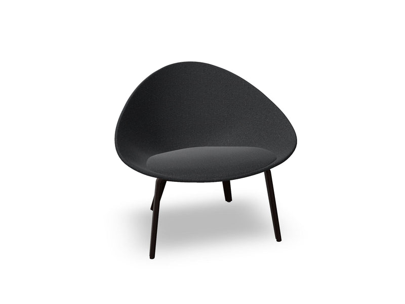Adell 4 Leg Wood Lounge Chair With Fully Upholstered lounge chair Arper 