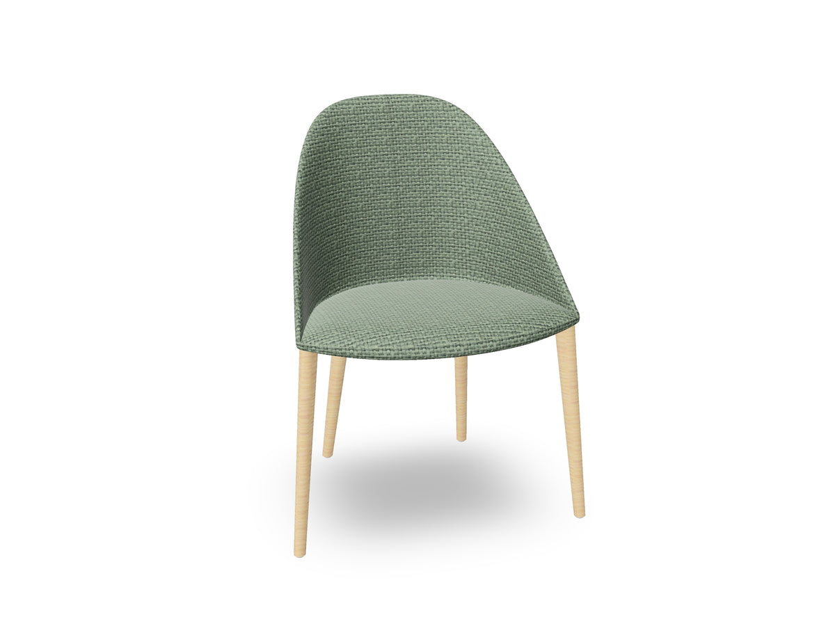 Cila Fully Upholstered Chair With Timber Oak Four-leg Base