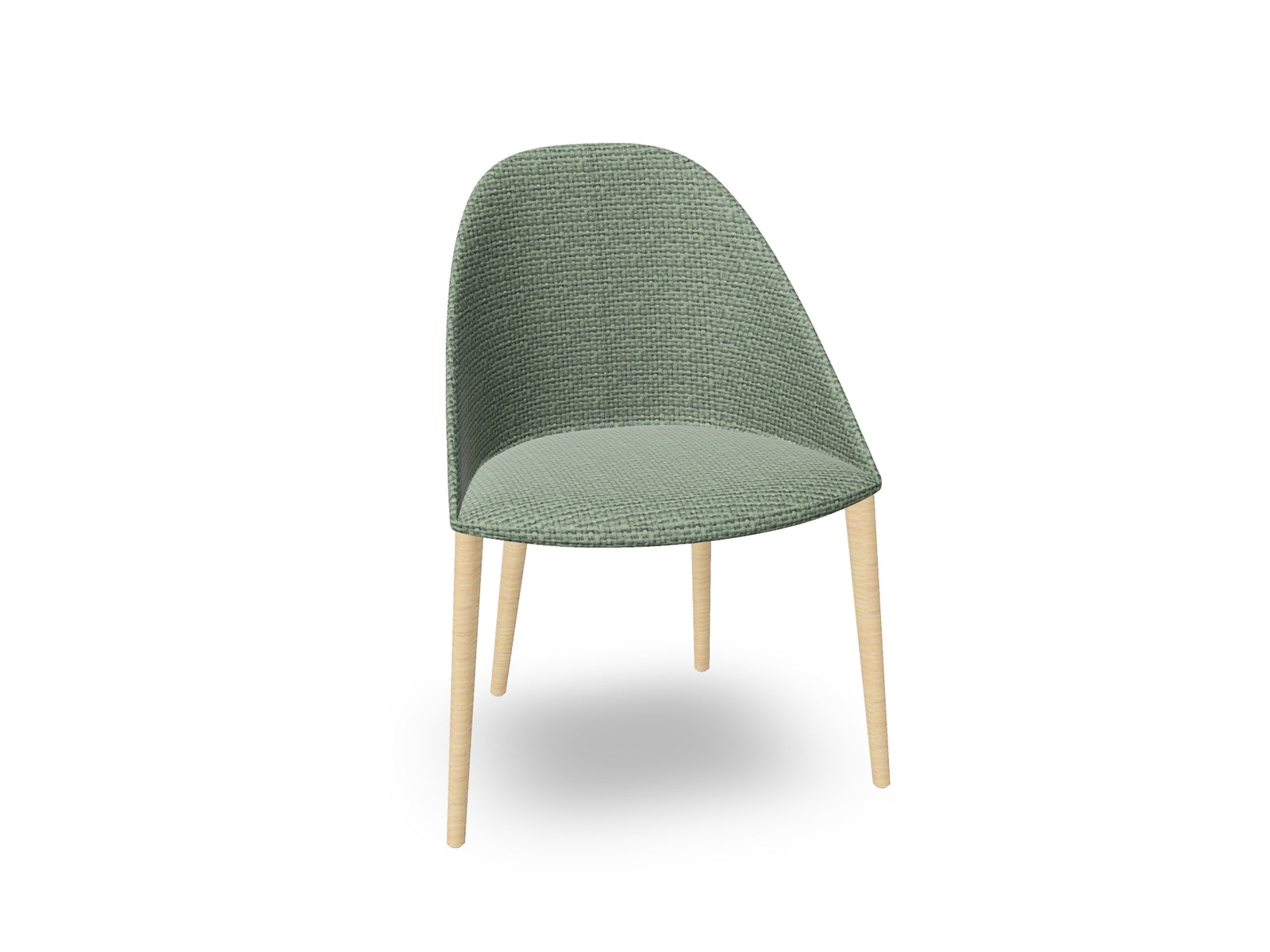 Cila Fully Upholstered Chair With Timber Oak Four-leg Base
