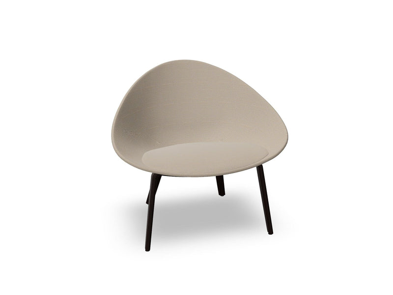 Adell 4 Leg Wood Lounge Chair With Fully Upholstered lounge chair Arper 