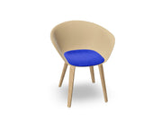 Duna 02 Wood Leg Chair With Seat Cushion Chairs Arper 