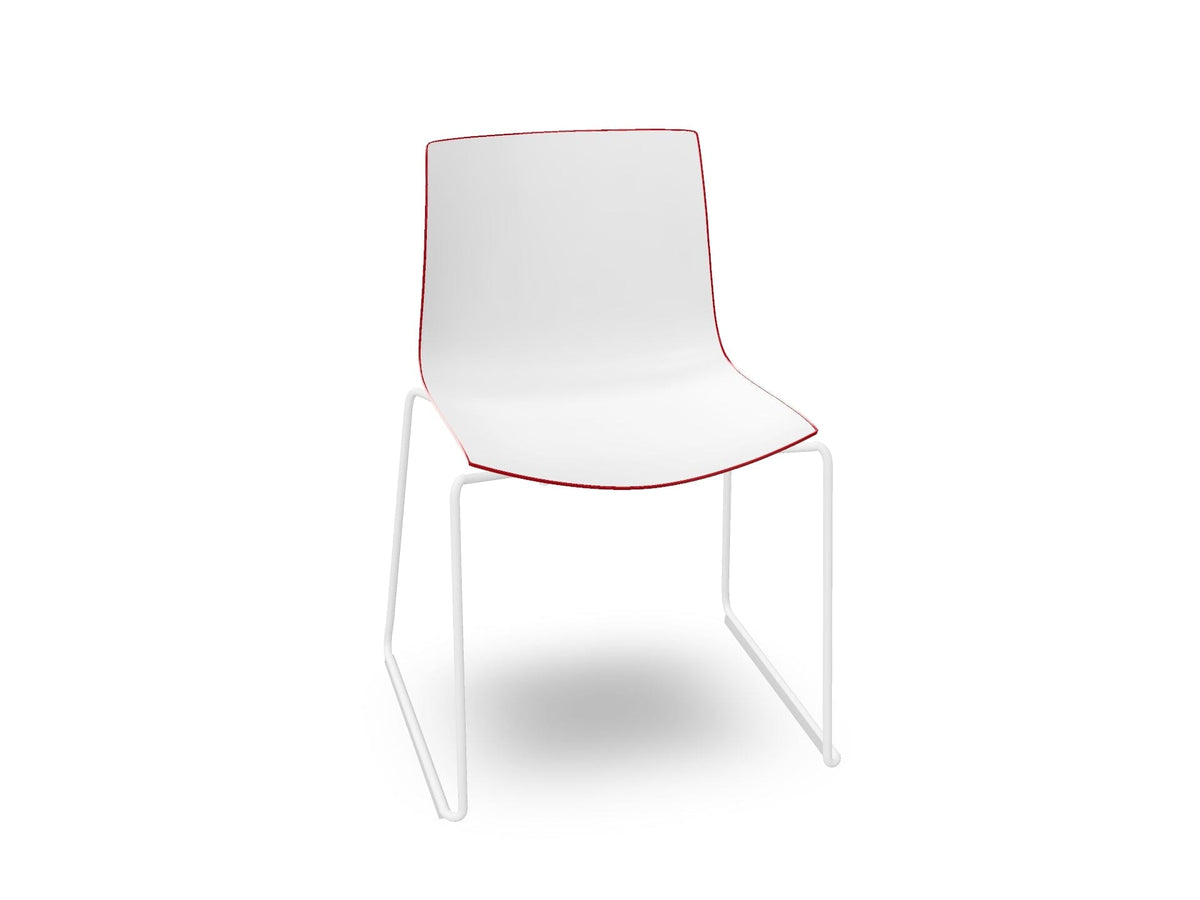 Catifa 46 Polypropylene Bi-Color Sled Base Chair Side/Dining Arper 
