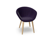Duna 02 Wood Leg Chair With Front Upholstery Chairs Arper 