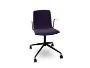Aava 02 Fixed Trestle Base Chair With Fully Upholstered Chairs Arper 