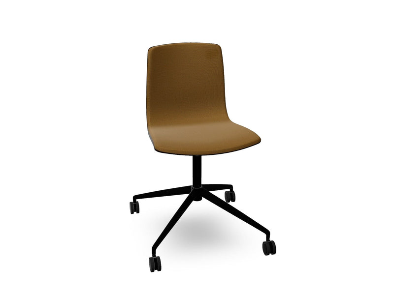 Aava 02 Fixed Trestle Base Wood Chair With Front Upholstery Chairs Arper 