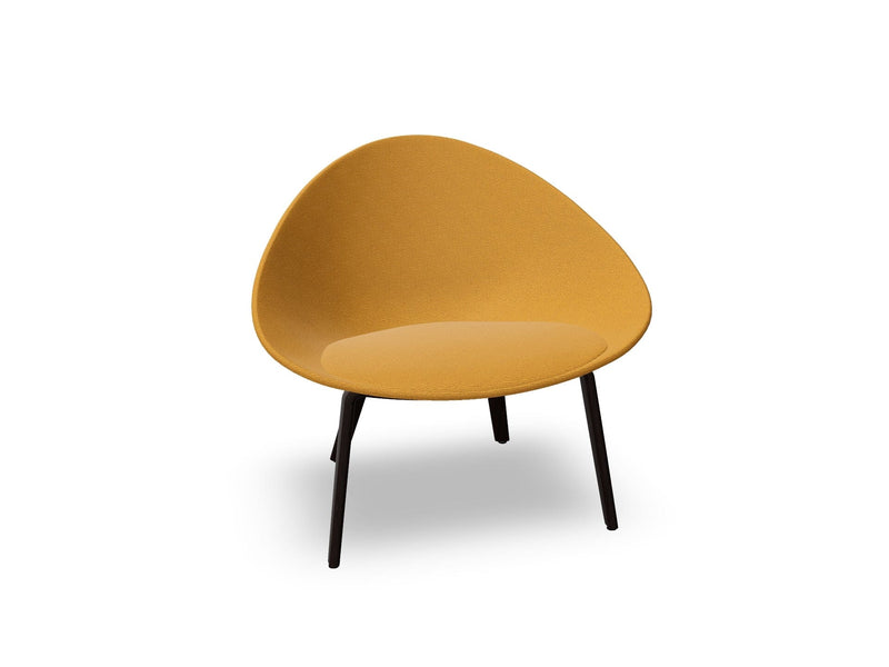 Adell 4 Leg Wood Lounge Chair With Fully Upholstered lounge chair Arper 