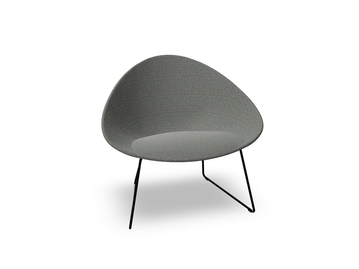 Adell Sled Base Lounge Chair With Fully Upholstered
