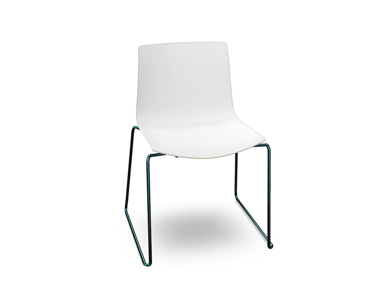 Catifa 46 Polypropylene Bi-Color Sled Base Chair Side/Dining Arper 
