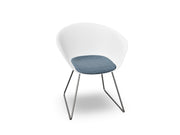 Duna 02 Sled Base Chair With Seat Cushion Chairs Arper 