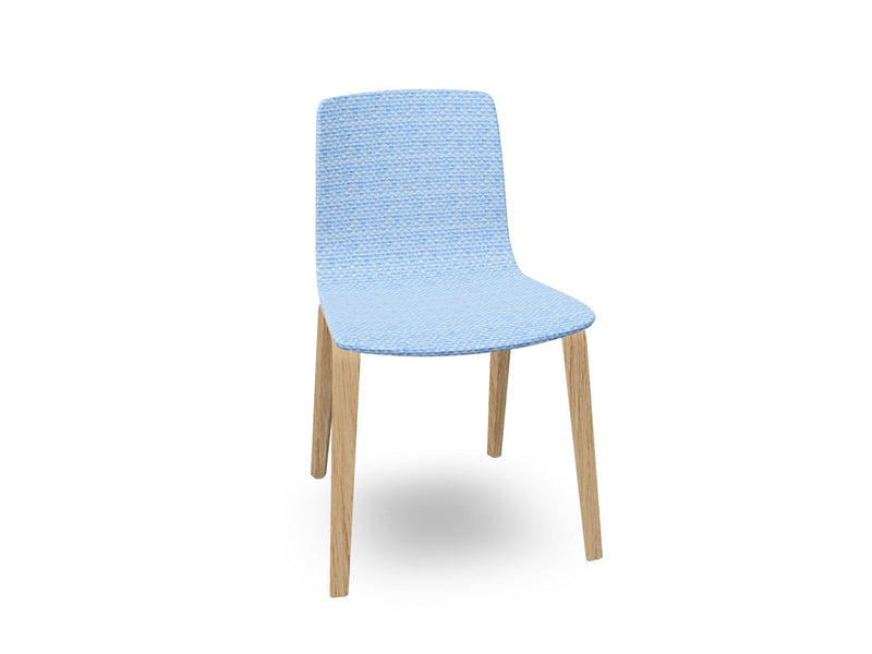 Aava 02-4 Wood Legs Chair With Fully Upholstered Chairs Arper 