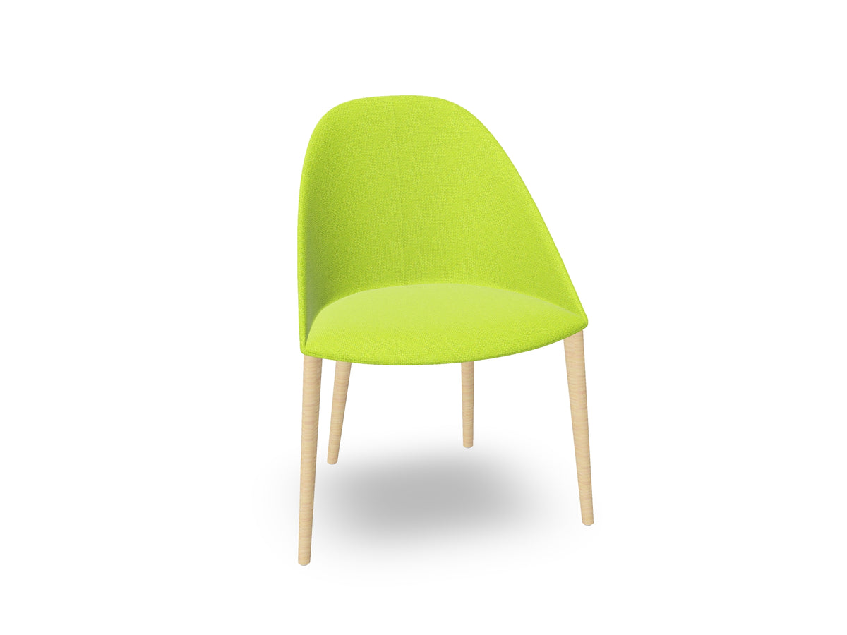 Cila Fully Upholstered Chair With Timber Oak Four-leg Base