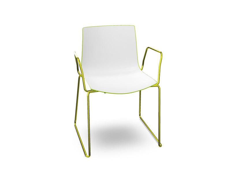 Catifa 46 Polypropylene Bi-Color Sled Base Chair Side/Dining Arper 