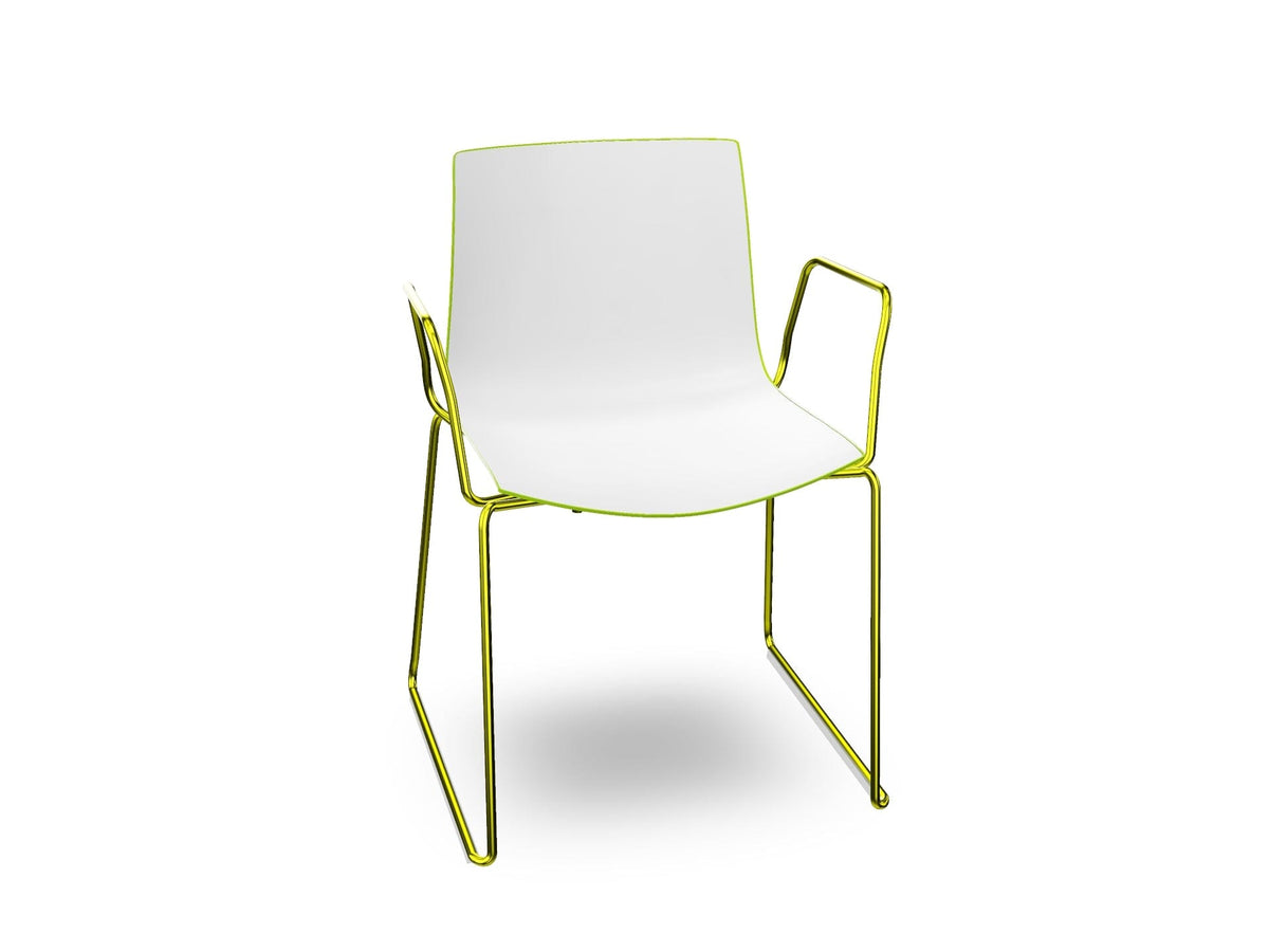 Catifa 46 Polypropylene Bi-Color Sled Base Chair Side/Dining Arper 