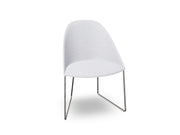 Cila Fully Upholstered Chair With Sled Base Chairs Arper 