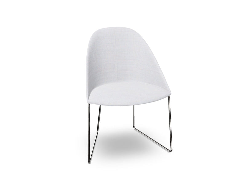 Cila Fully Upholstered Chair With Sled Base Chairs Arper 