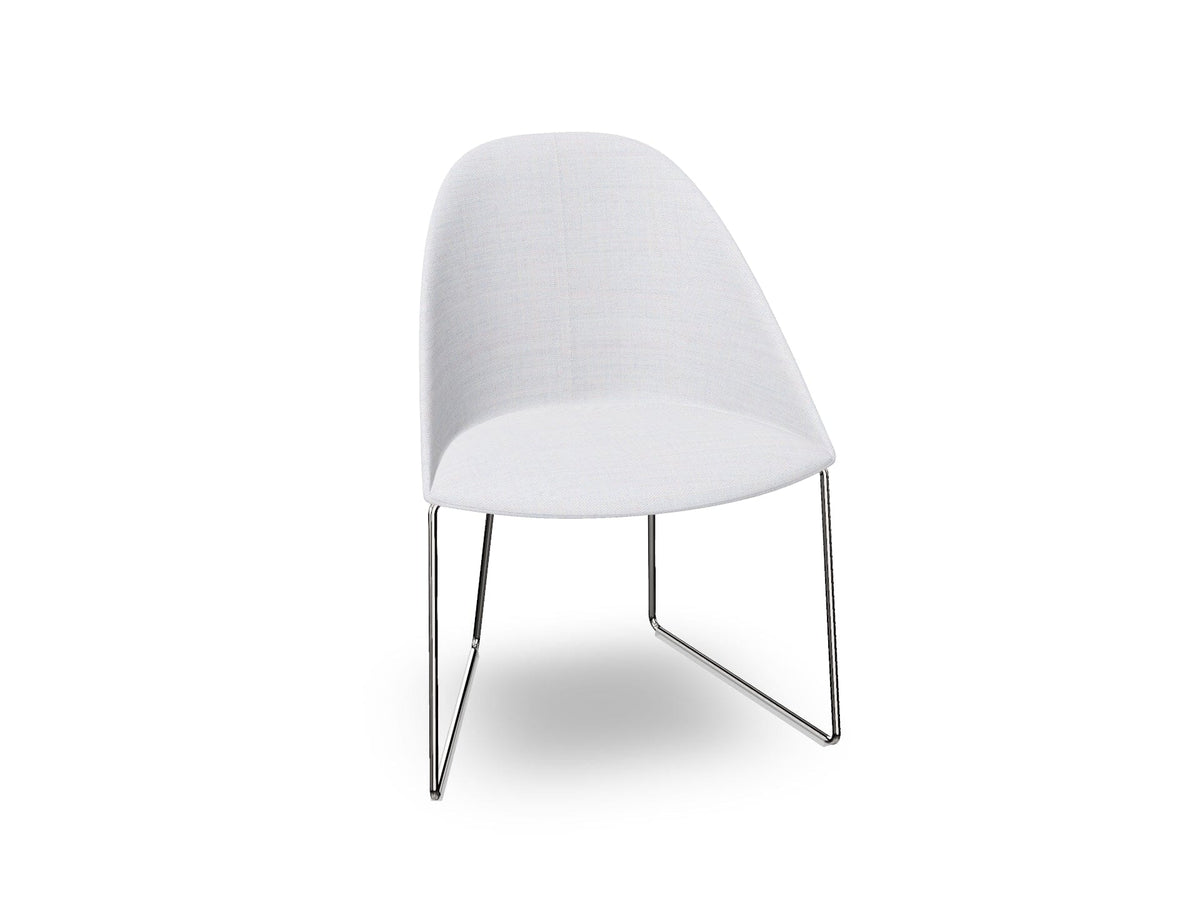 Cila Fully Upholstered Chair With Sled Base Chairs Arper 
